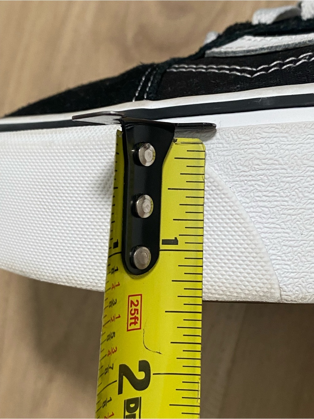Vans Old Skool Stackform Suede Canvas Black White Platform Sneakers Size 7.5 - Picture 12 of 13